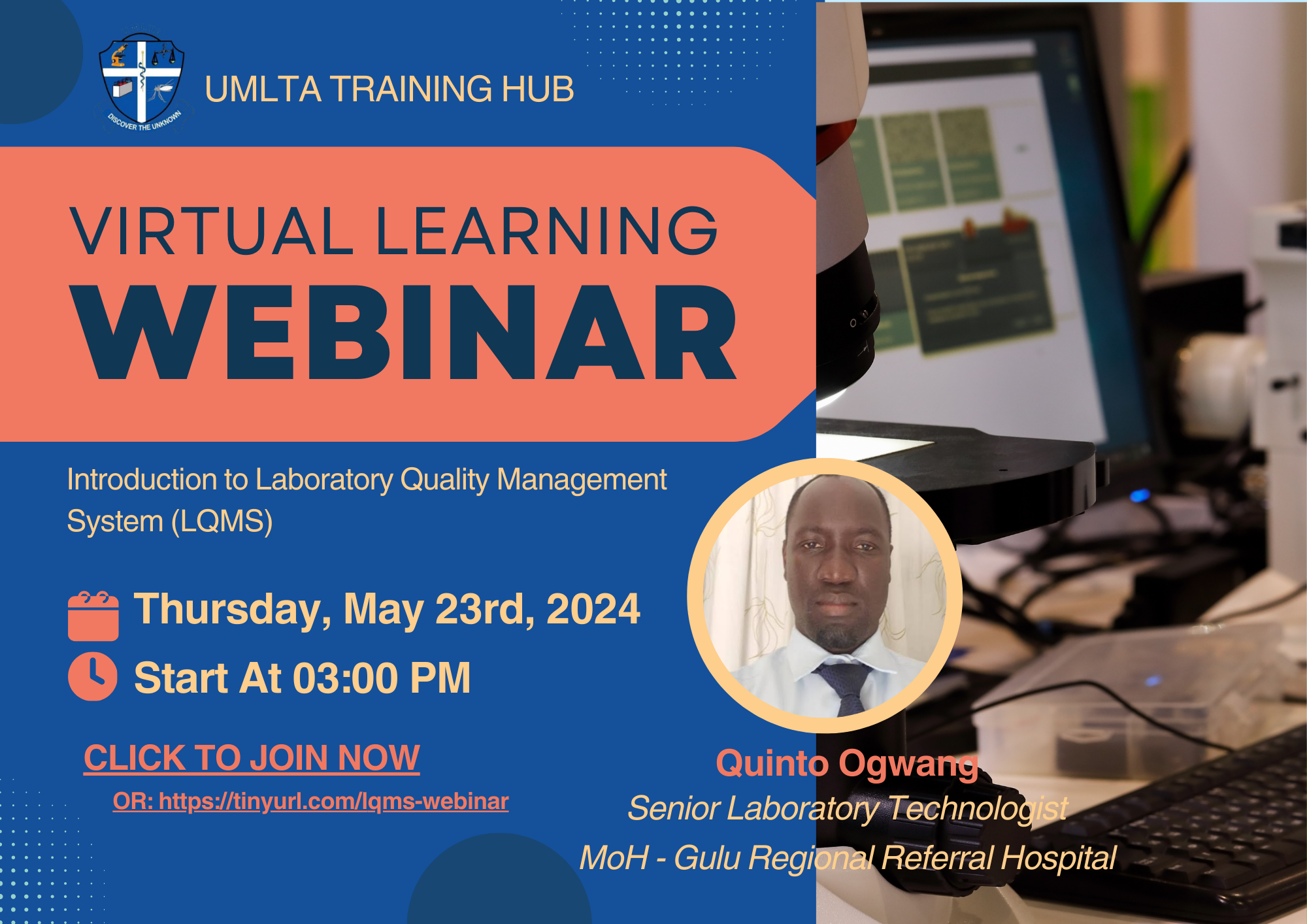 UMLTA Webinar: Introduction to Laboratory Quality Management System (LQMS)