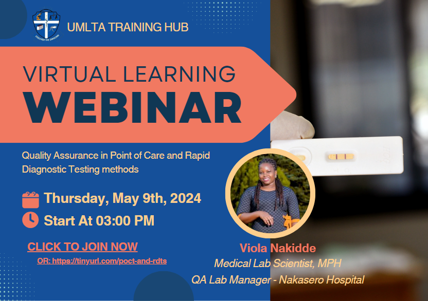 UMLTA Webinar: Quality Assurance in Point of Care and Rapid Diagnostic Testing Methods